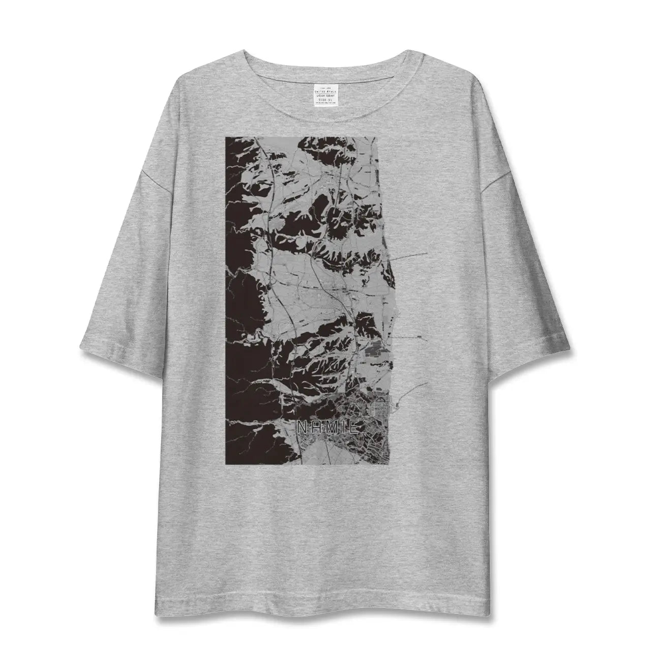 【浪江(福島県)】地図柄ビッグシルエットTシャツ