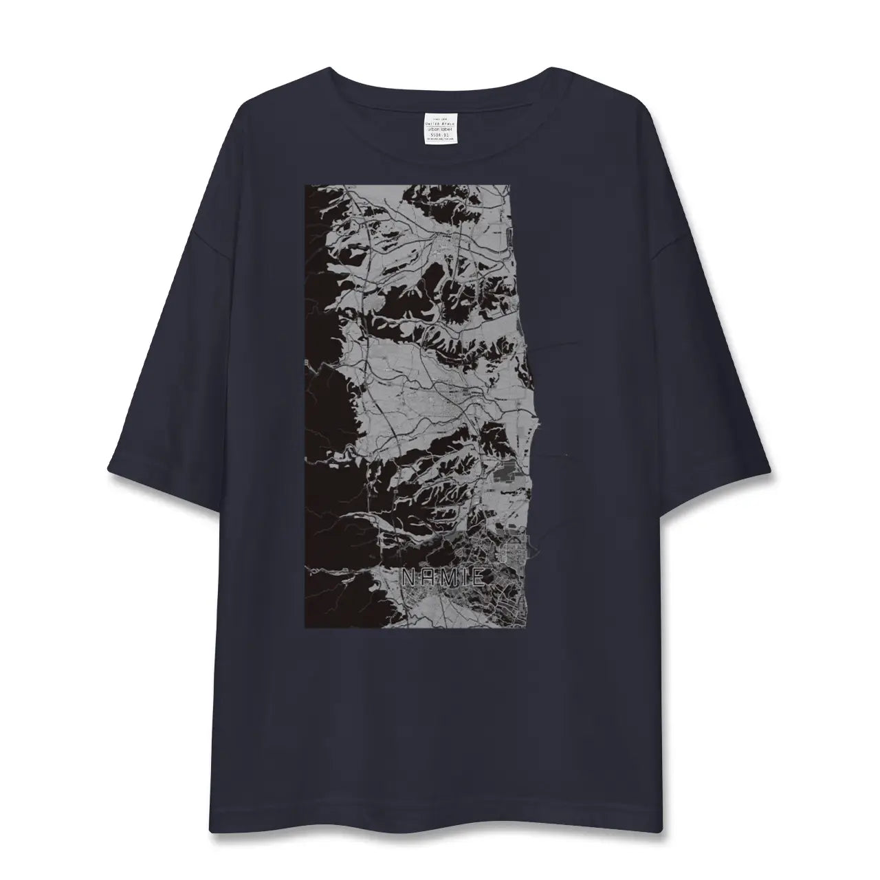 【浪江(福島県)】地図柄ビッグシルエットTシャツ