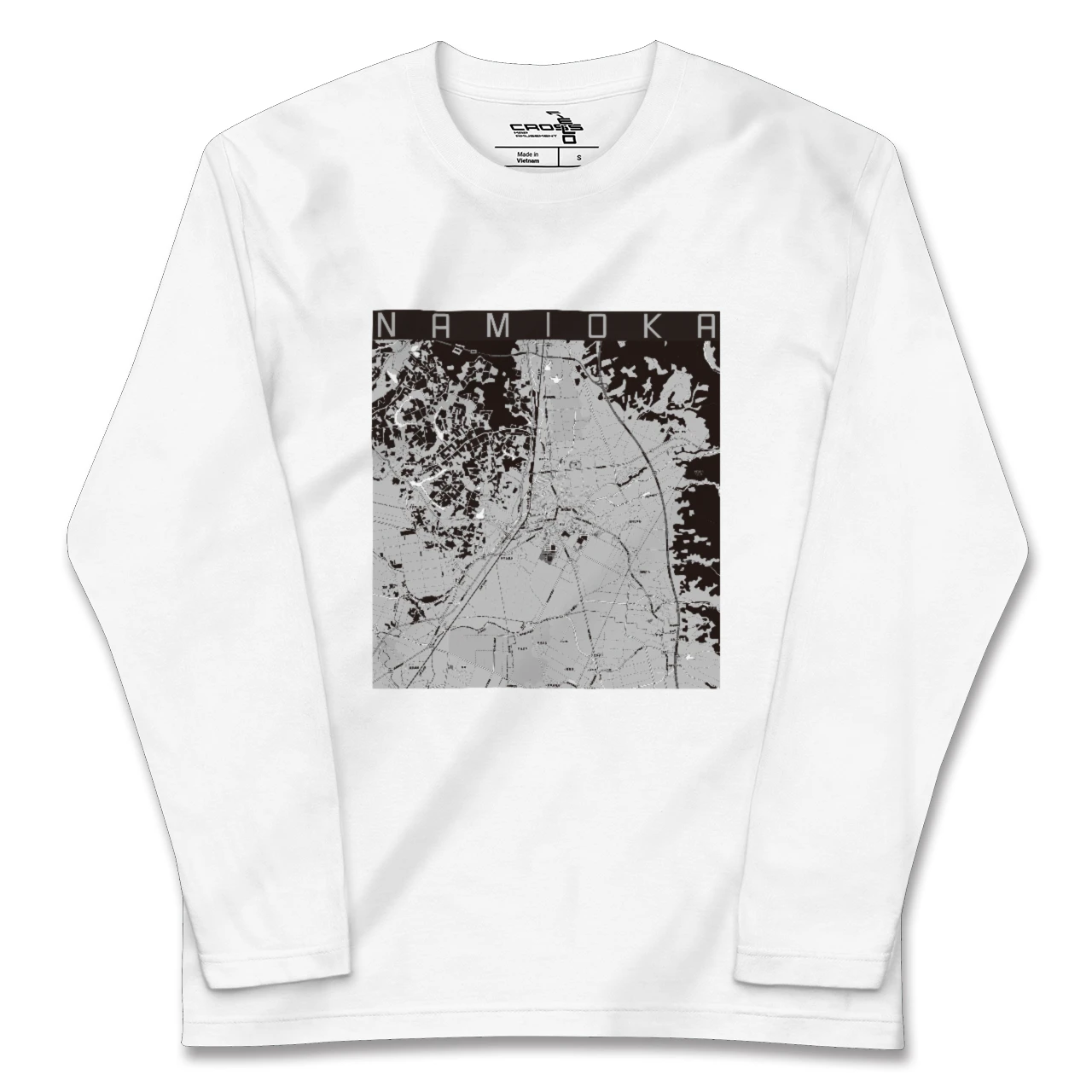 【浪岡(青森県)】地図柄ロングスリーブTシャツ