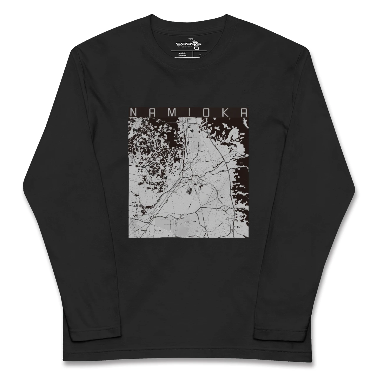 【浪岡(青森県)】地図柄ロングスリーブTシャツ