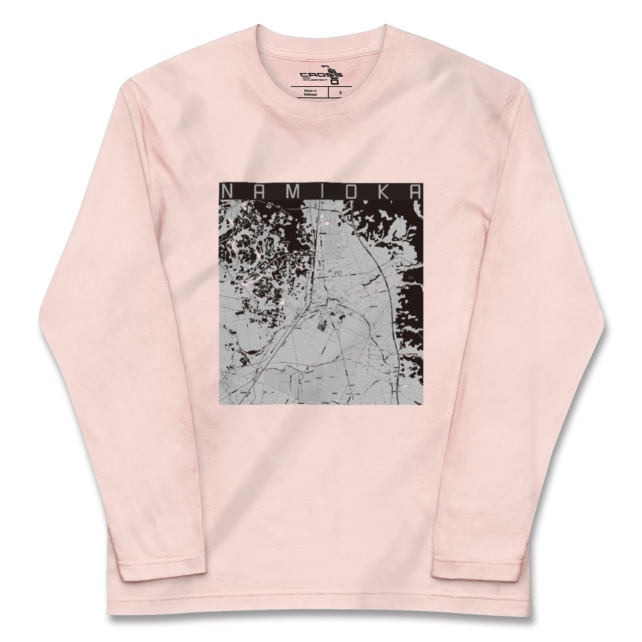 【浪岡(青森県)】地図柄ロングスリーブTシャツ