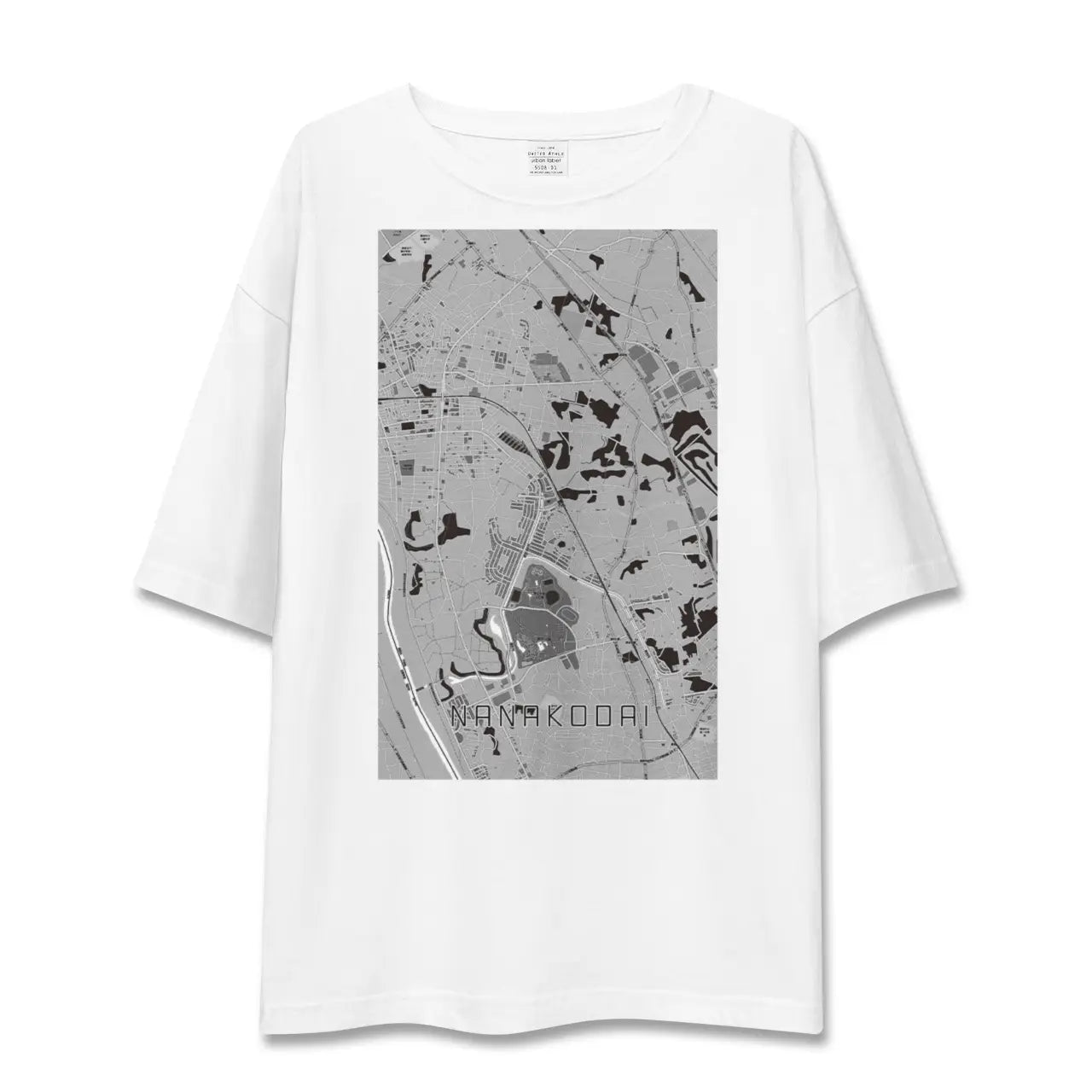 【七光台(千葉県)】地図柄ビッグシルエットTシャツ