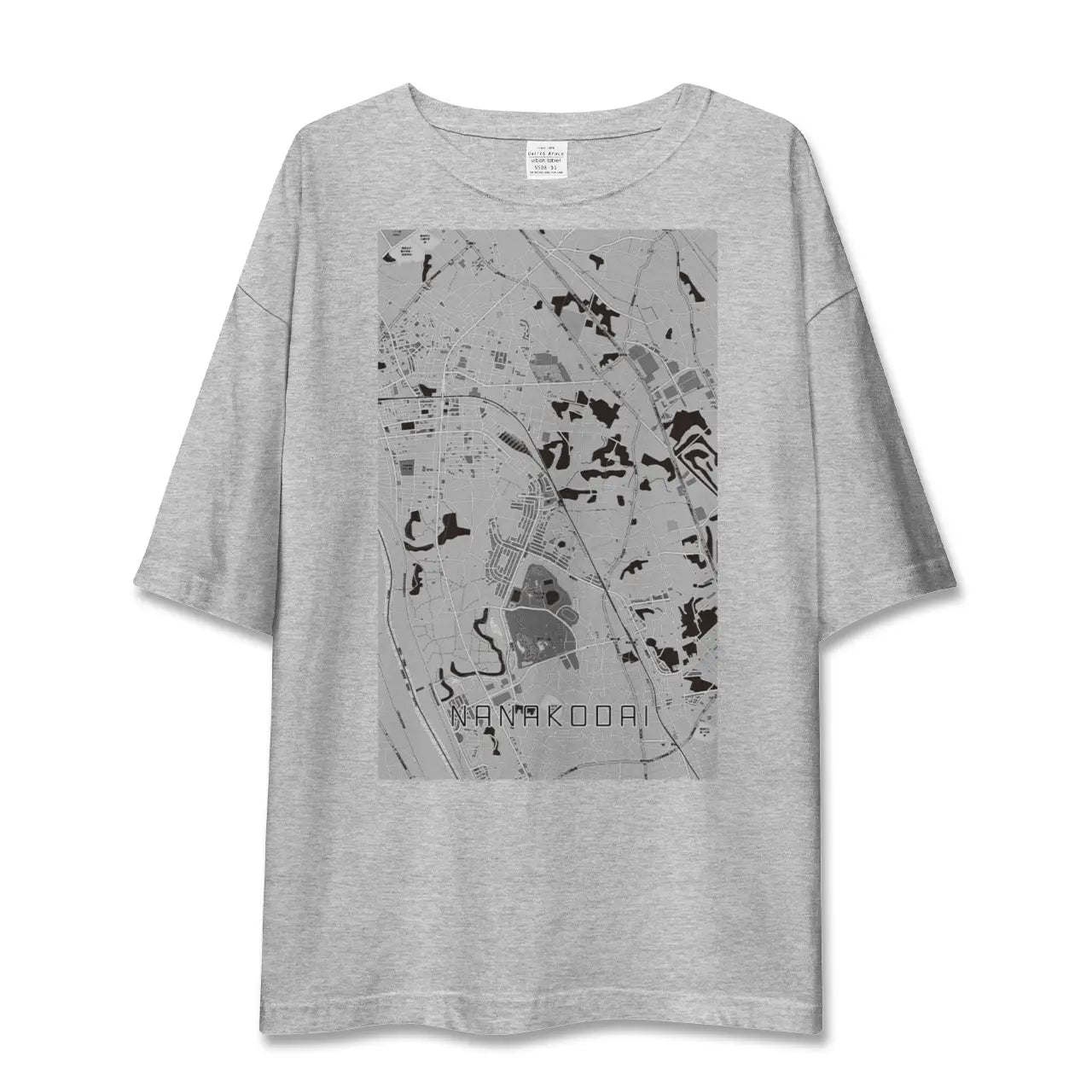 【七光台(千葉県)】地図柄ビッグシルエットTシャツ