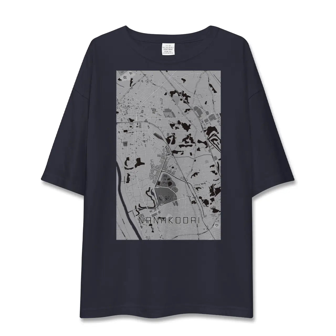 【七光台(千葉県)】地図柄ビッグシルエットTシャツ