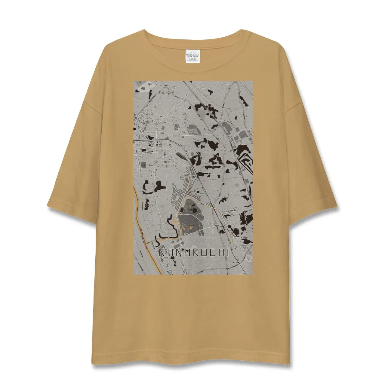 【七光台(千葉県)】地図柄ビッグシルエットTシャツ