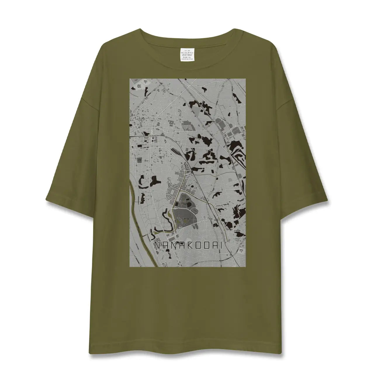 【七光台(千葉県)】地図柄ビッグシルエットTシャツ