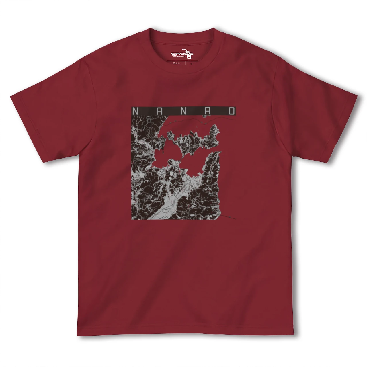 【七尾(石川県)】地図柄ヘビーウェイトTシャツ