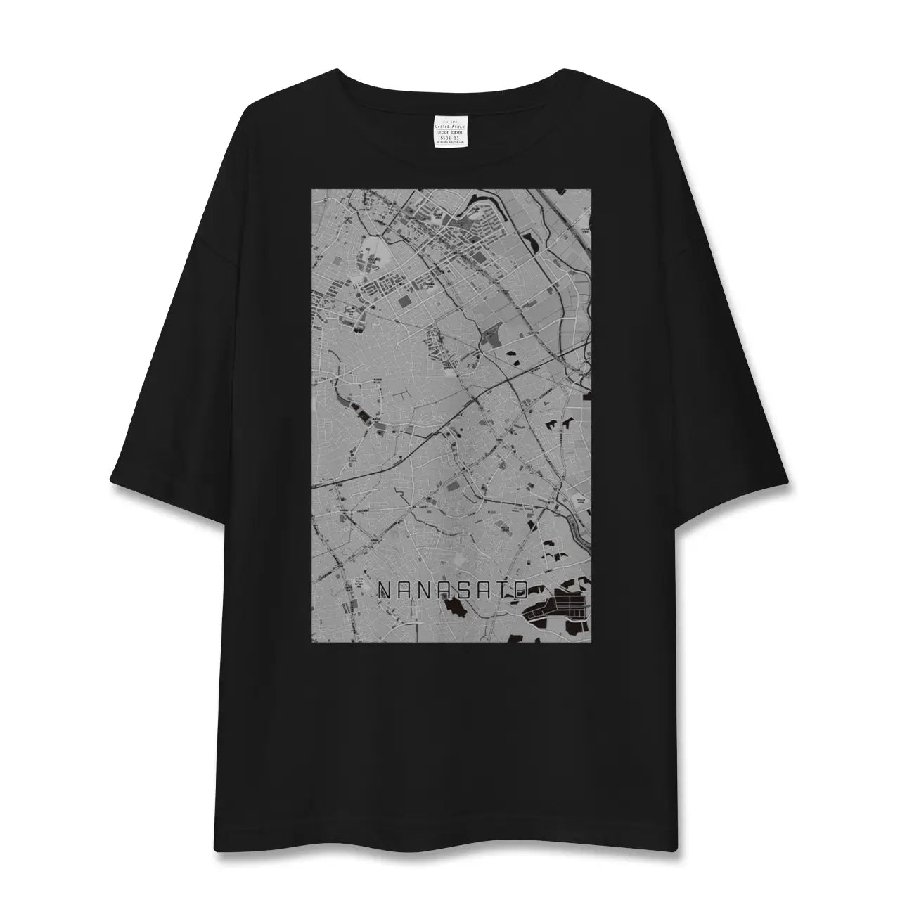【七里(埼玉県)】地図柄ビッグシルエットTシャツ