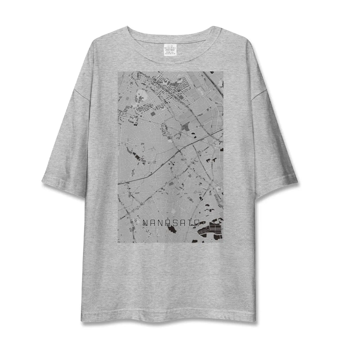 【七里(埼玉県)】地図柄ビッグシルエットTシャツ