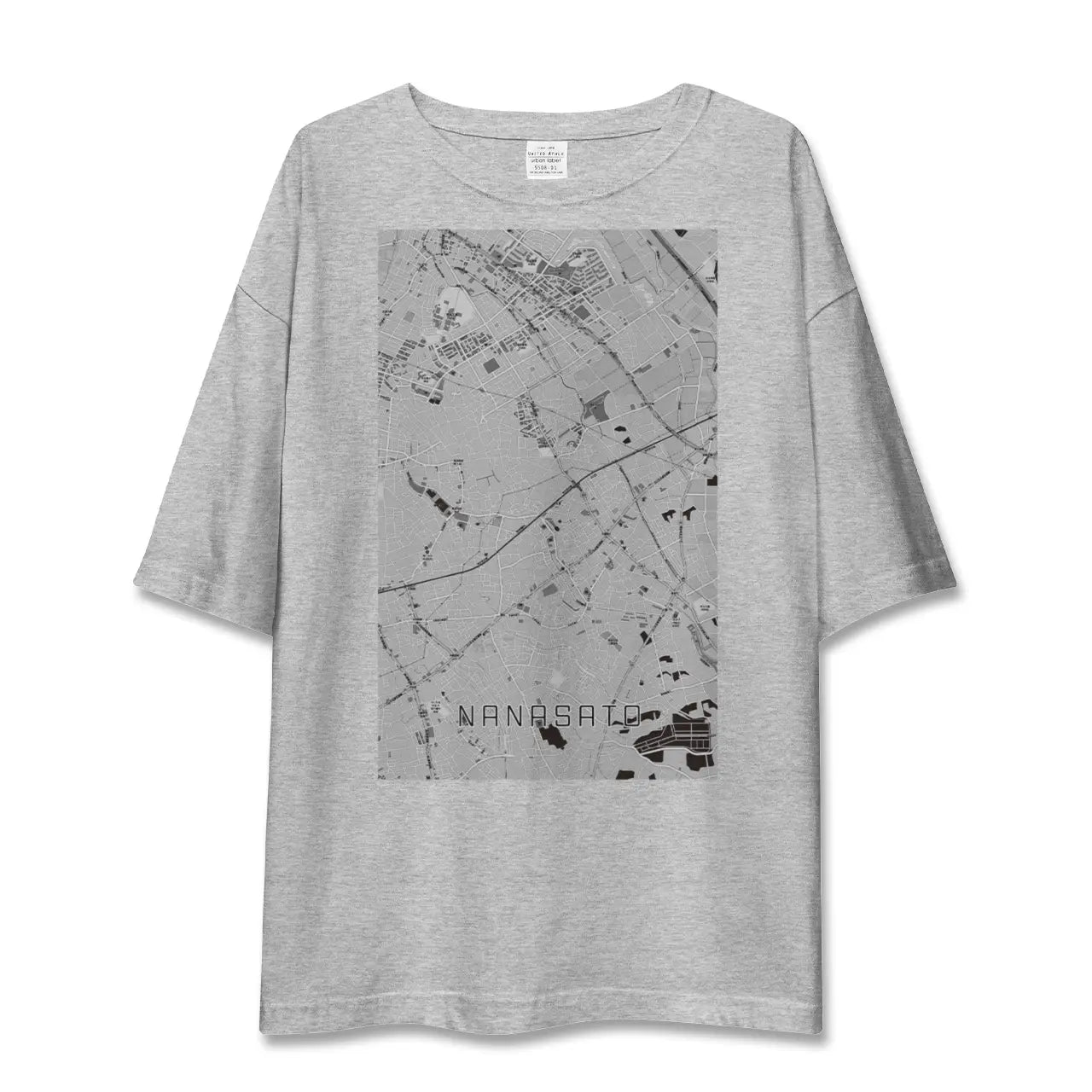 【七里(埼玉県)】地図柄ビッグシルエットTシャツ