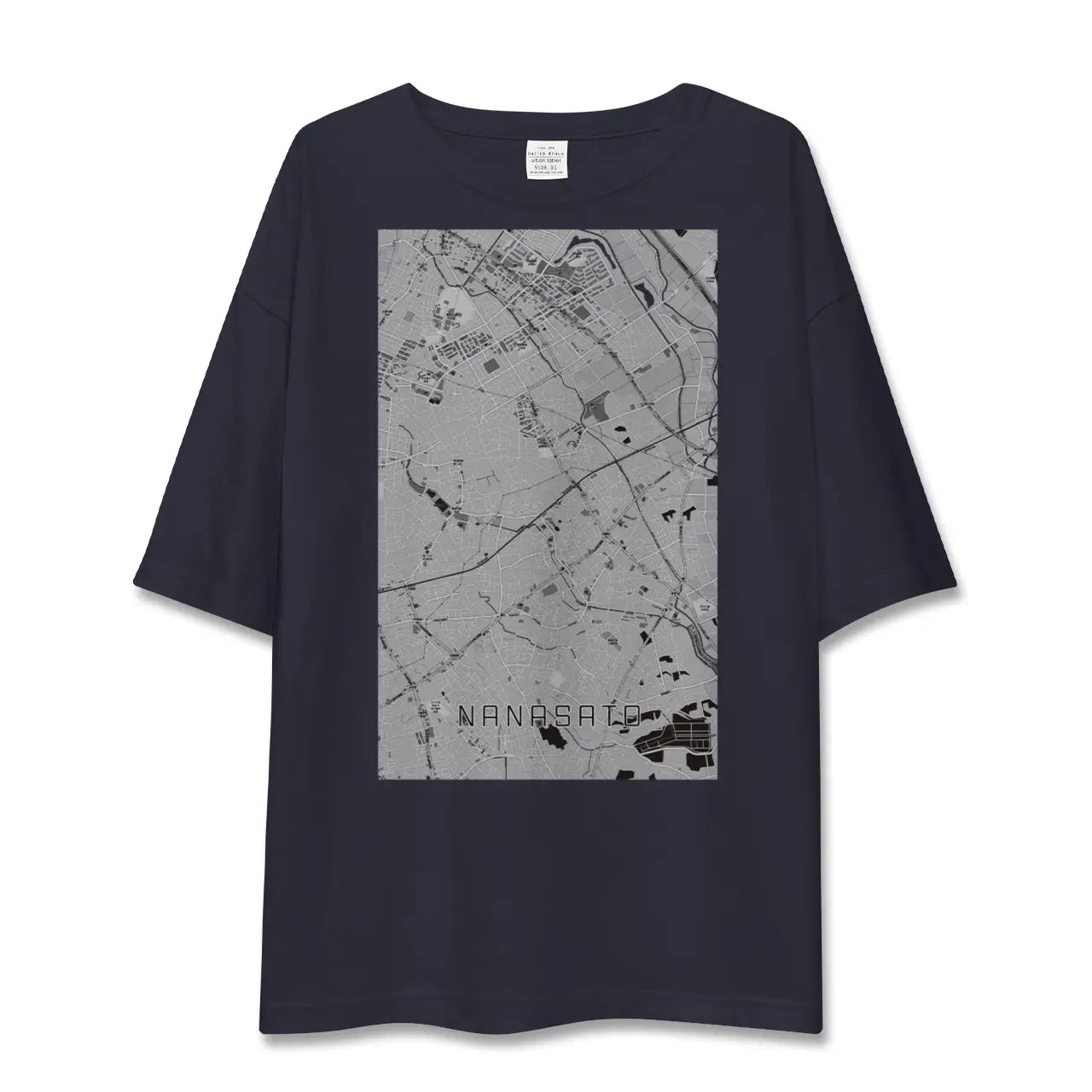 【七里(埼玉県)】地図柄ビッグシルエットTシャツ