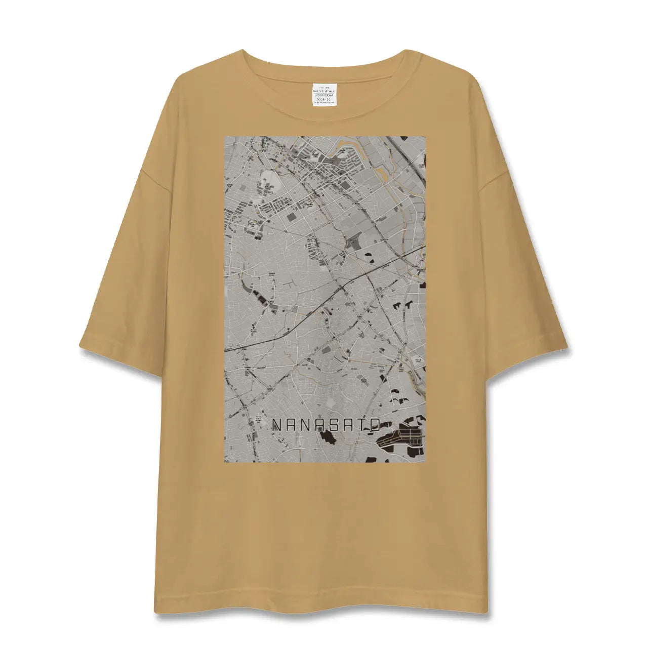 【七里(埼玉県)】地図柄ビッグシルエットTシャツ