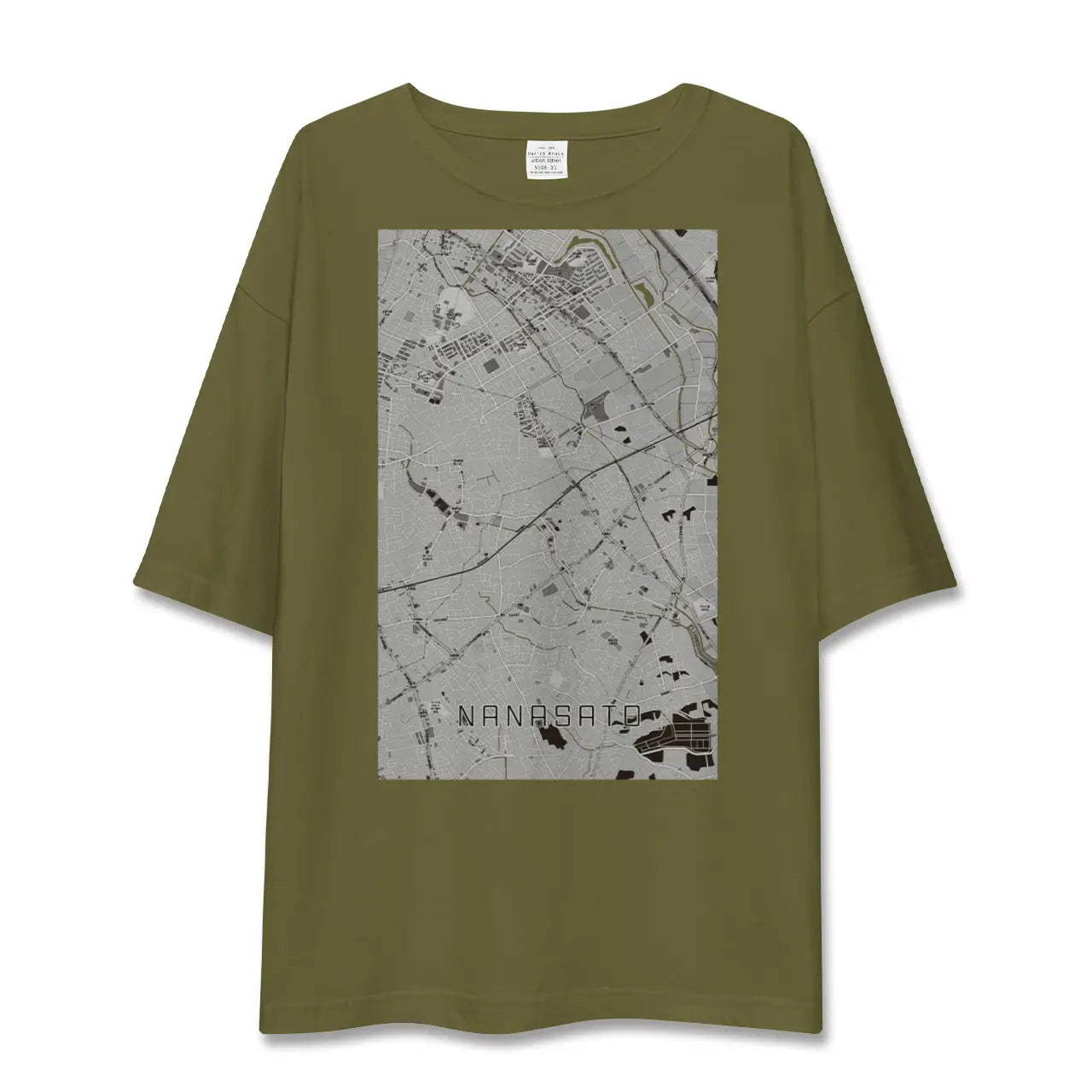 【七里(埼玉県)】地図柄ビッグシルエットTシャツ