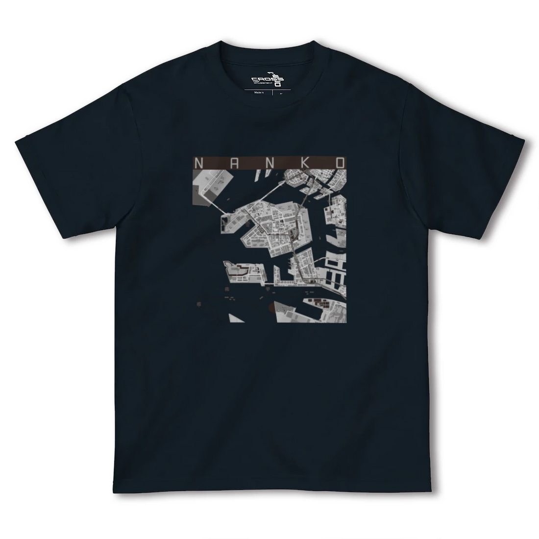 【南港(大阪府)】地図柄ヘビーウェイトTシャツ