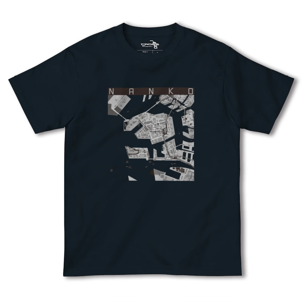 【南港(大阪府)】地図柄ヘビーウェイトTシャツ