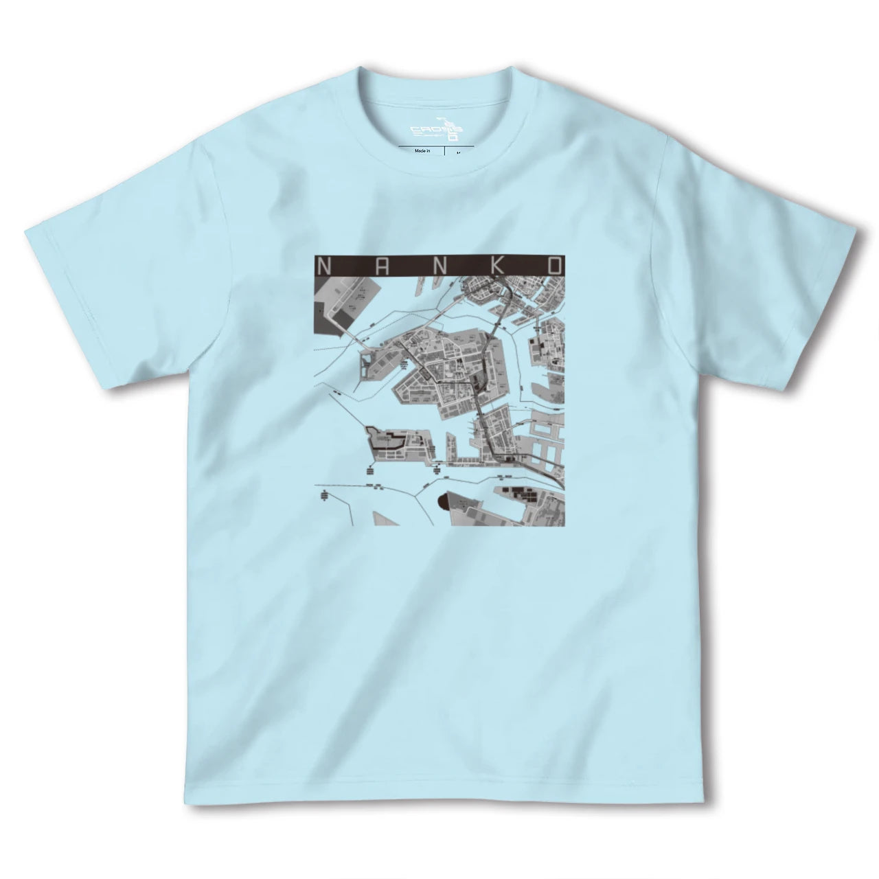 【南港(大阪府)】地図柄ヘビーウェイトTシャツ