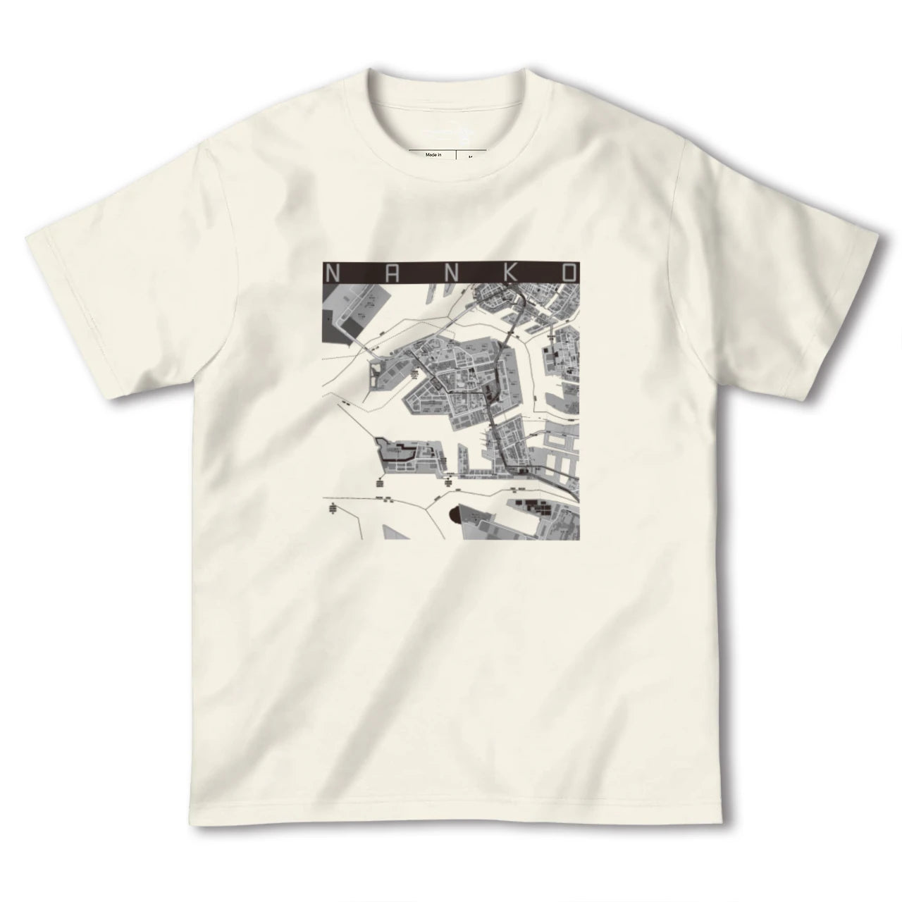 【南港(大阪府)】地図柄ヘビーウェイトTシャツ