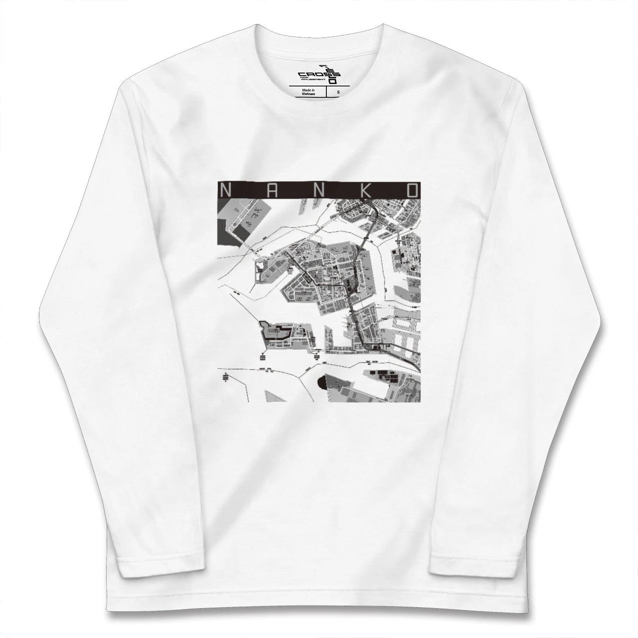 【南港(大阪府)】地図柄ロングスリーブTシャツ