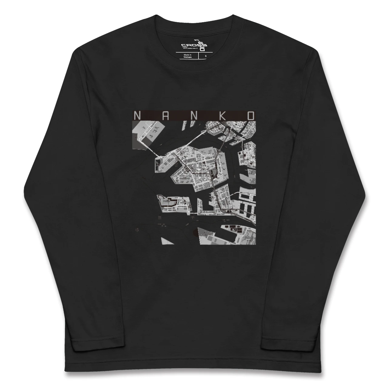 【南港(大阪府)】地図柄ロングスリーブTシャツ