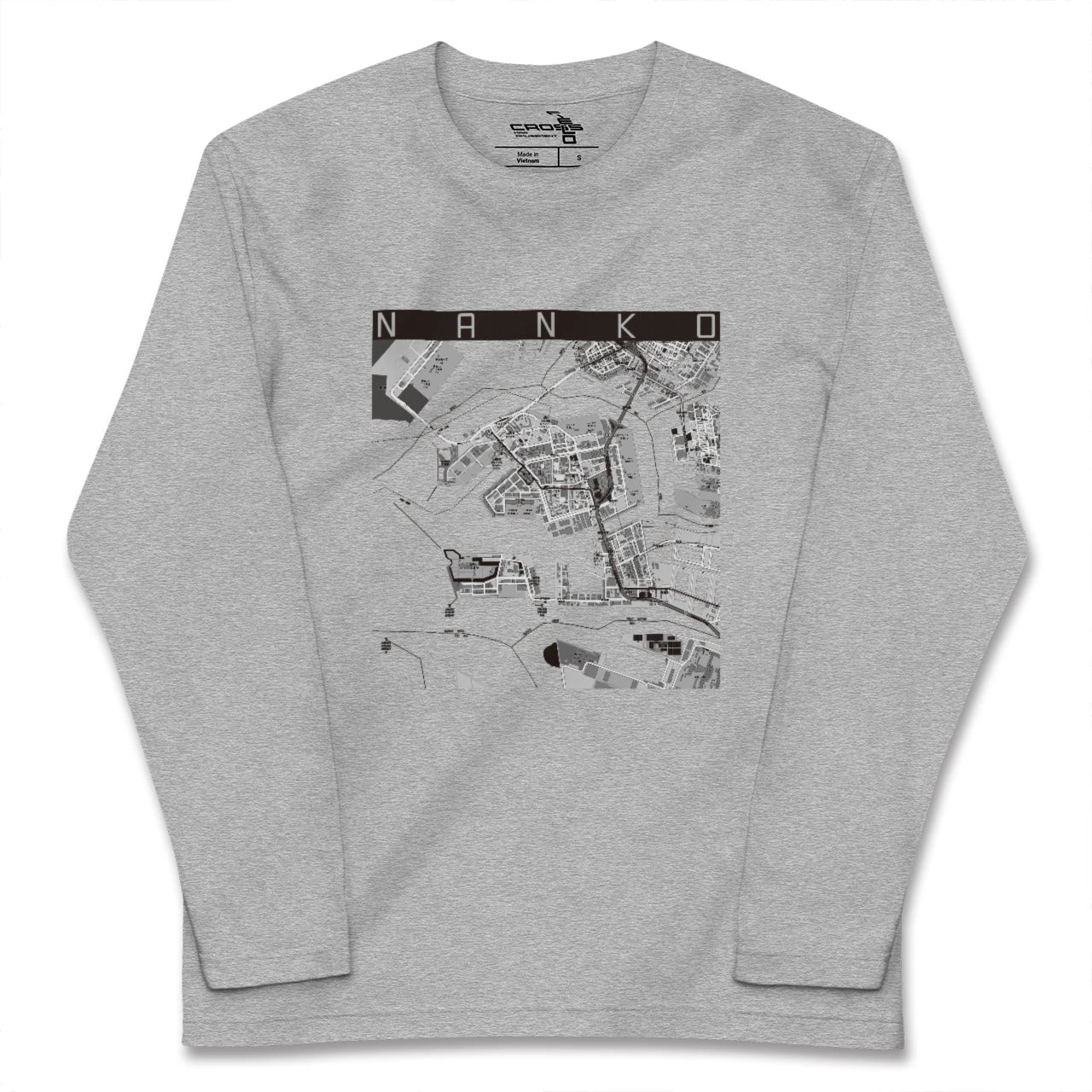 【南港(大阪府)】地図柄ロングスリーブTシャツ