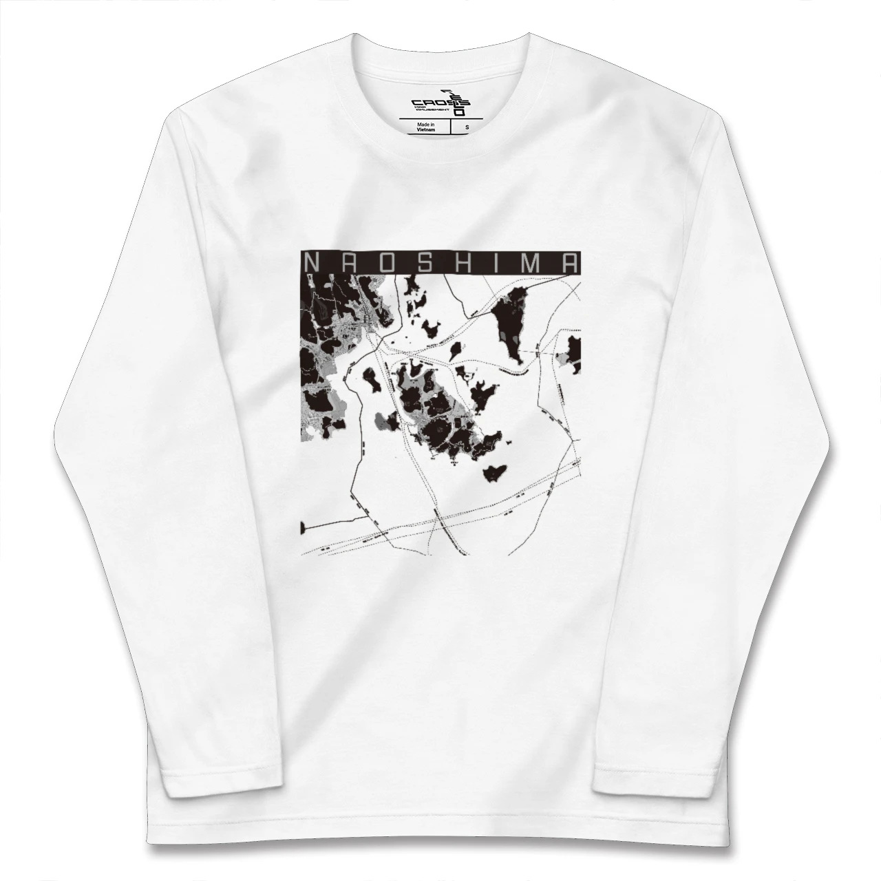【直島(香川県)】地図柄ロングスリーブTシャツ