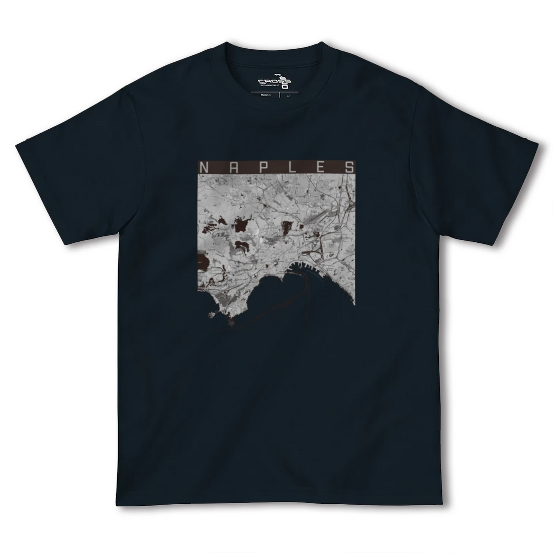 【ナポリ(イタリア)】地図柄ヘビーウェイトTシャツ