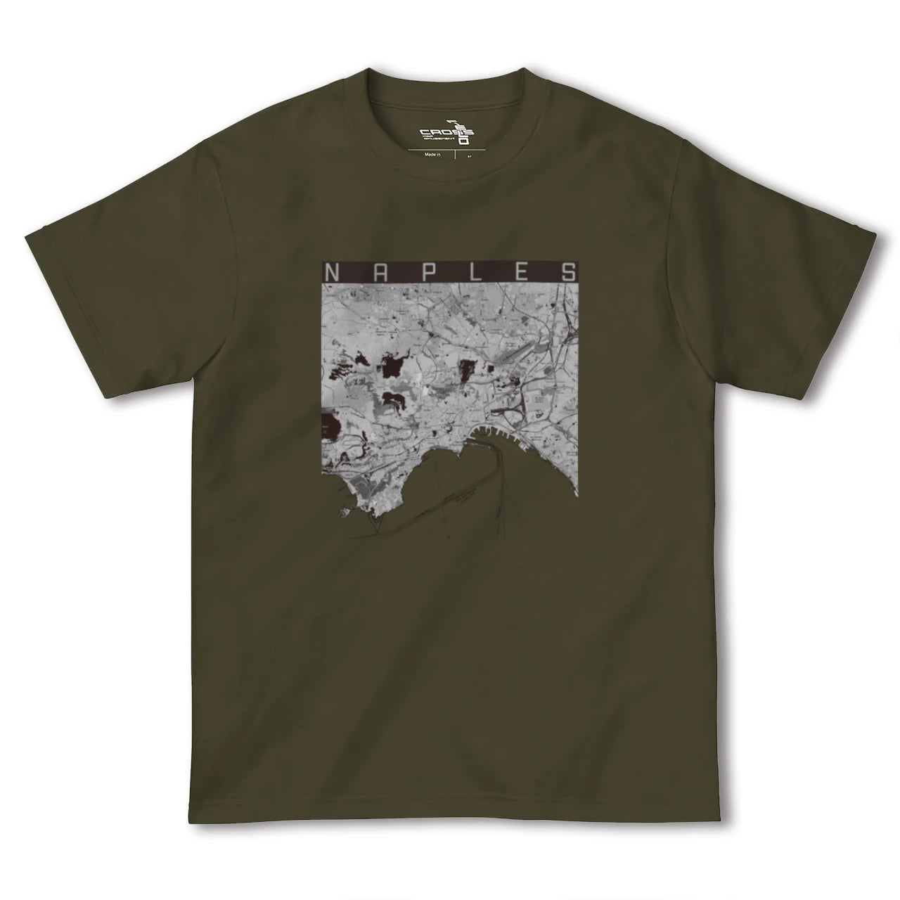【ナポリ(イタリア)】地図柄ヘビーウェイトTシャツ