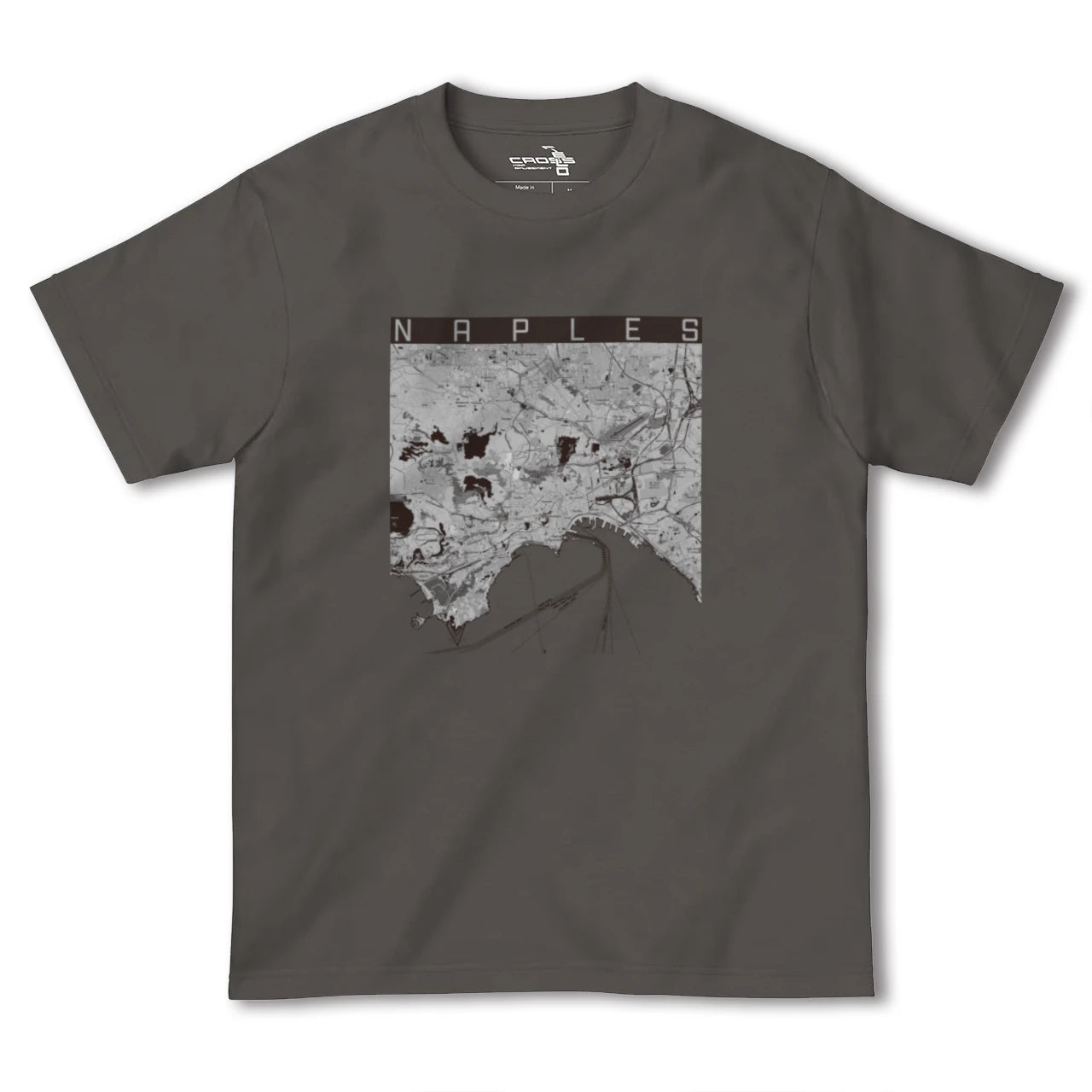 【ナポリ(イタリア)】地図柄ヘビーウェイトTシャツ