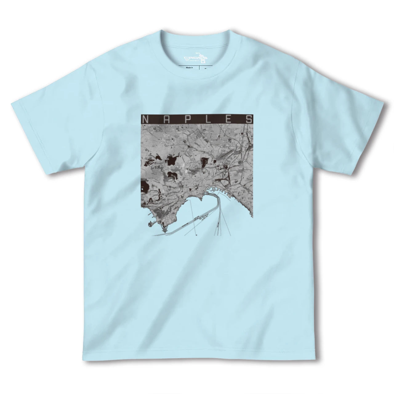 【ナポリ(イタリア)】地図柄ヘビーウェイトTシャツ