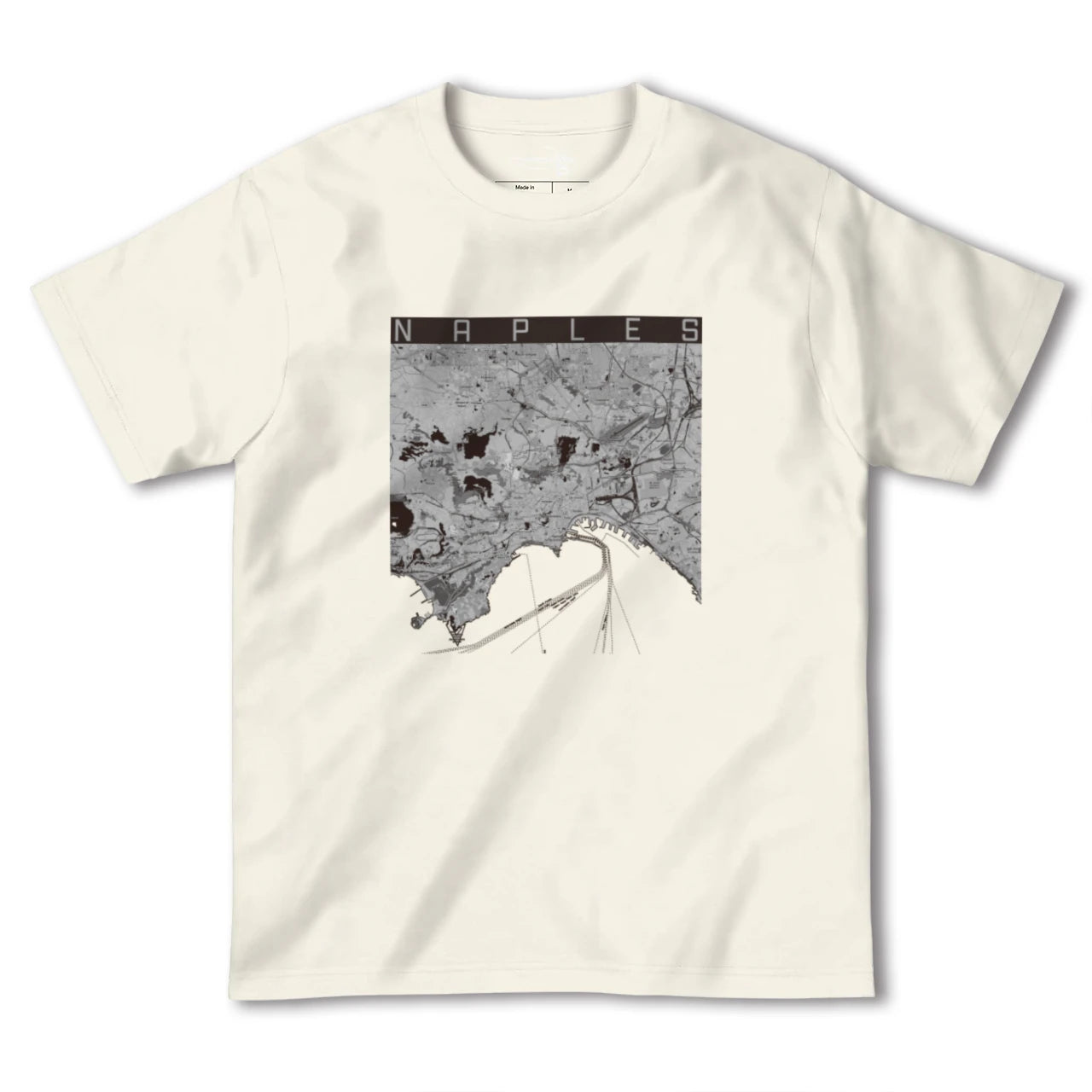【ナポリ(イタリア)】地図柄ヘビーウェイトTシャツ