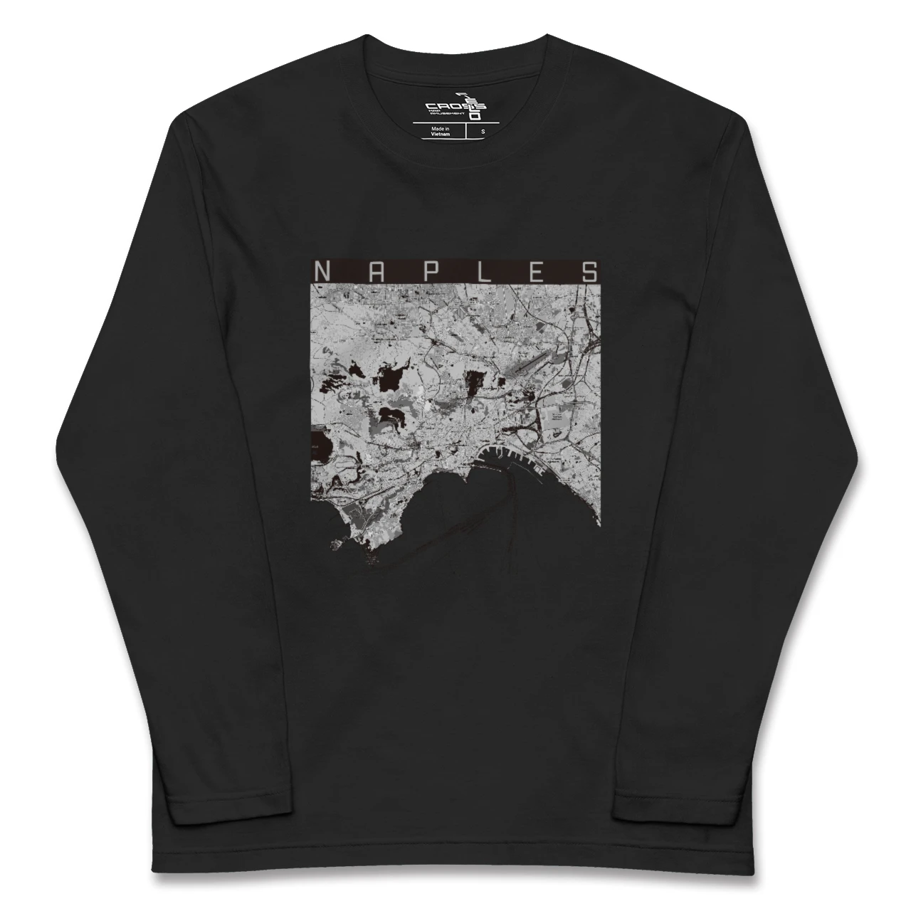 【ナポリ(イタリア)】地図柄ロングスリーブTシャツ