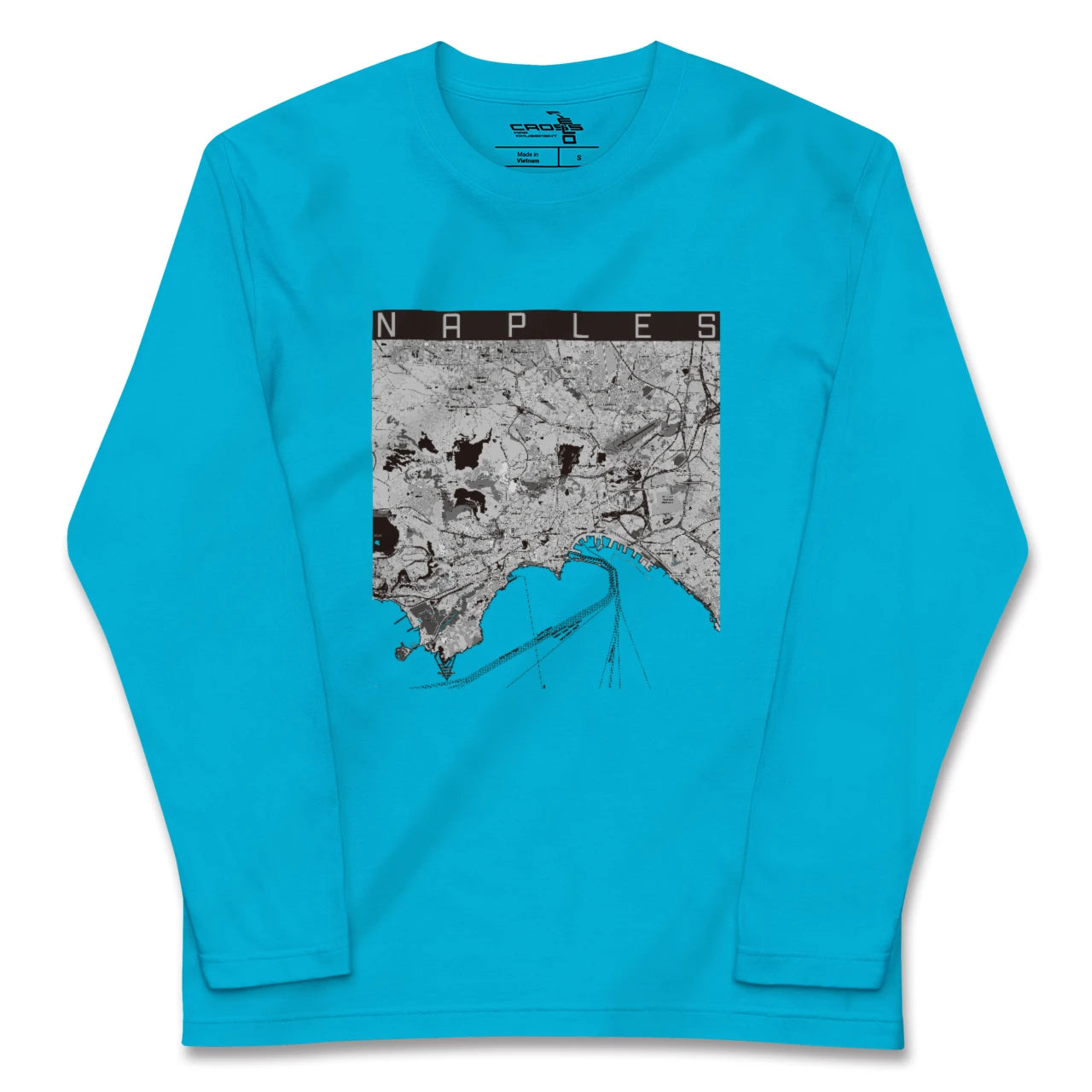 【ナポリ(イタリア)】地図柄ロングスリーブTシャツ