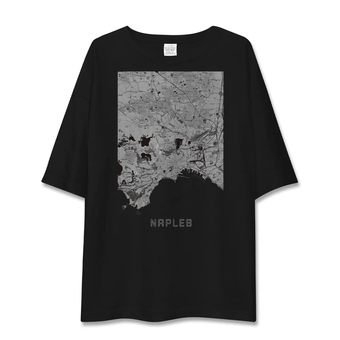 【ナポリ(イタリア)】地図柄ビッグシルエットTシャツ