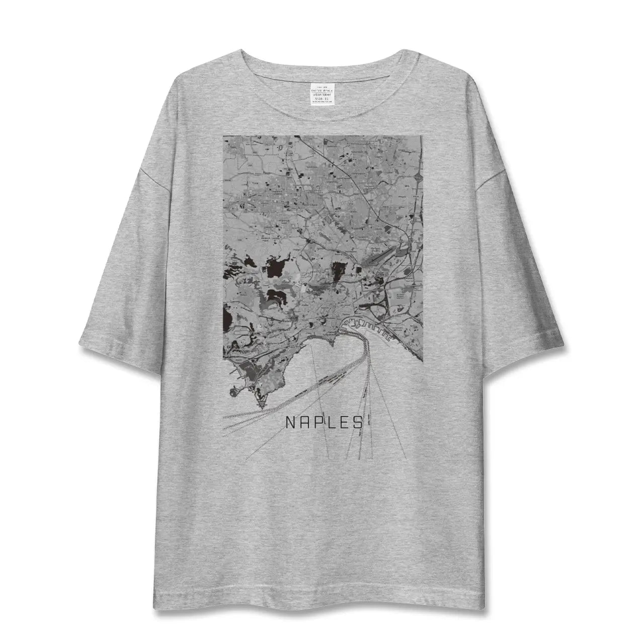 【ナポリ(イタリア)】地図柄ビッグシルエットTシャツ
