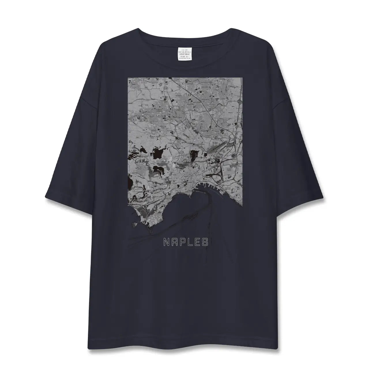 【ナポリ(イタリア)】地図柄ビッグシルエットTシャツ