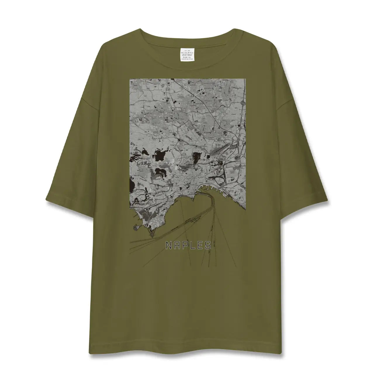 【ナポリ(イタリア)】地図柄ビッグシルエットTシャツ