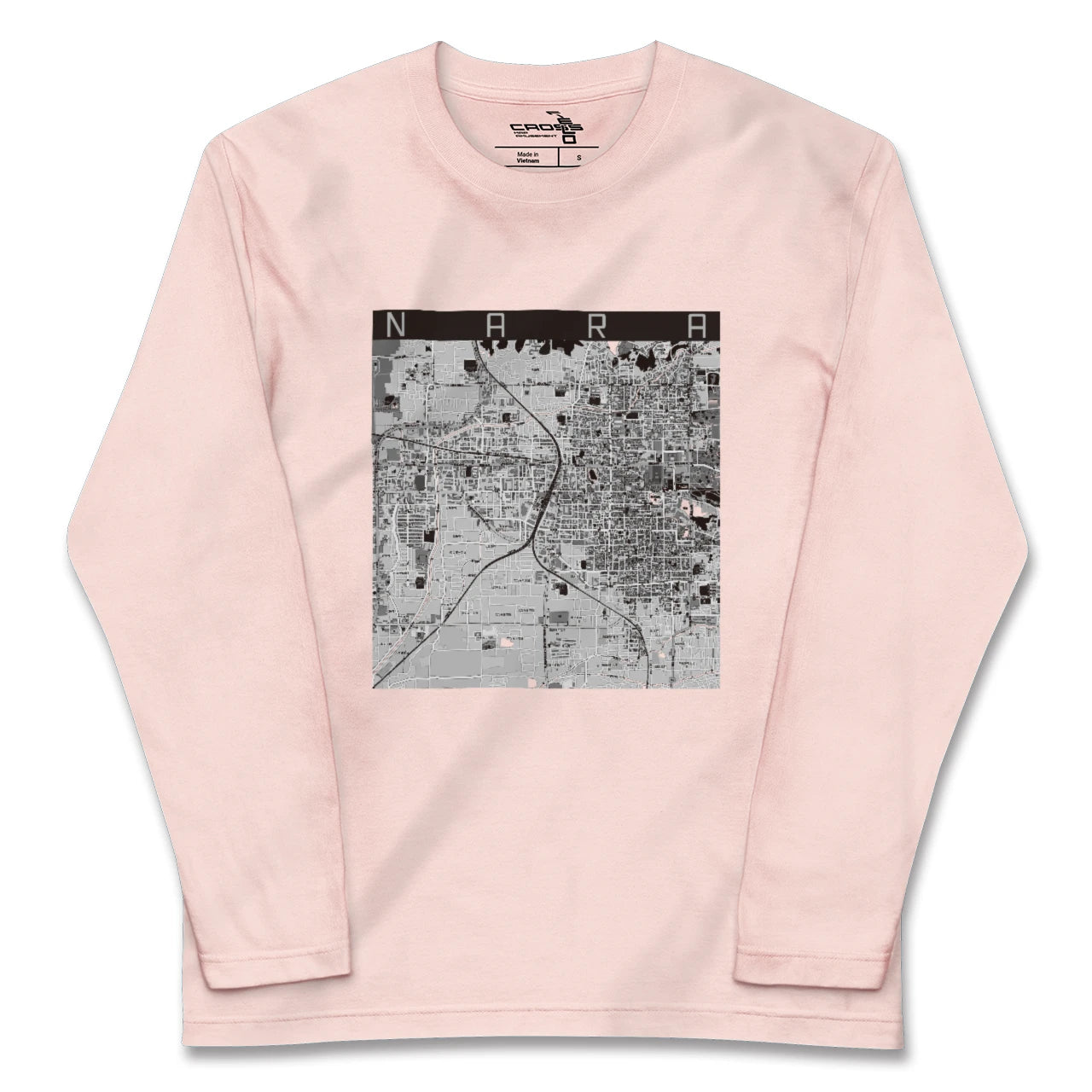 【奈良2(奈良県)】地図柄ロングスリーブTシャツ