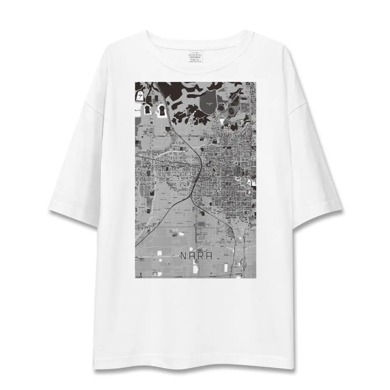 【奈良2(奈良県)】地図柄ビッグシルエットTシャツ