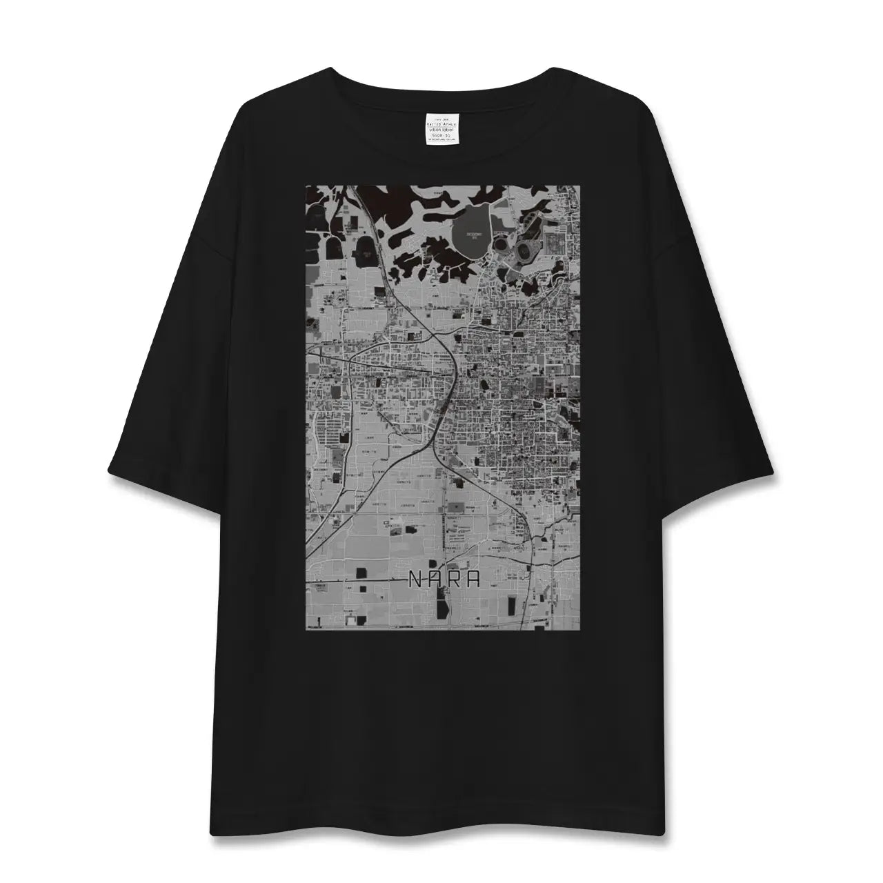 【奈良2(奈良県)】地図柄ビッグシルエットTシャツ