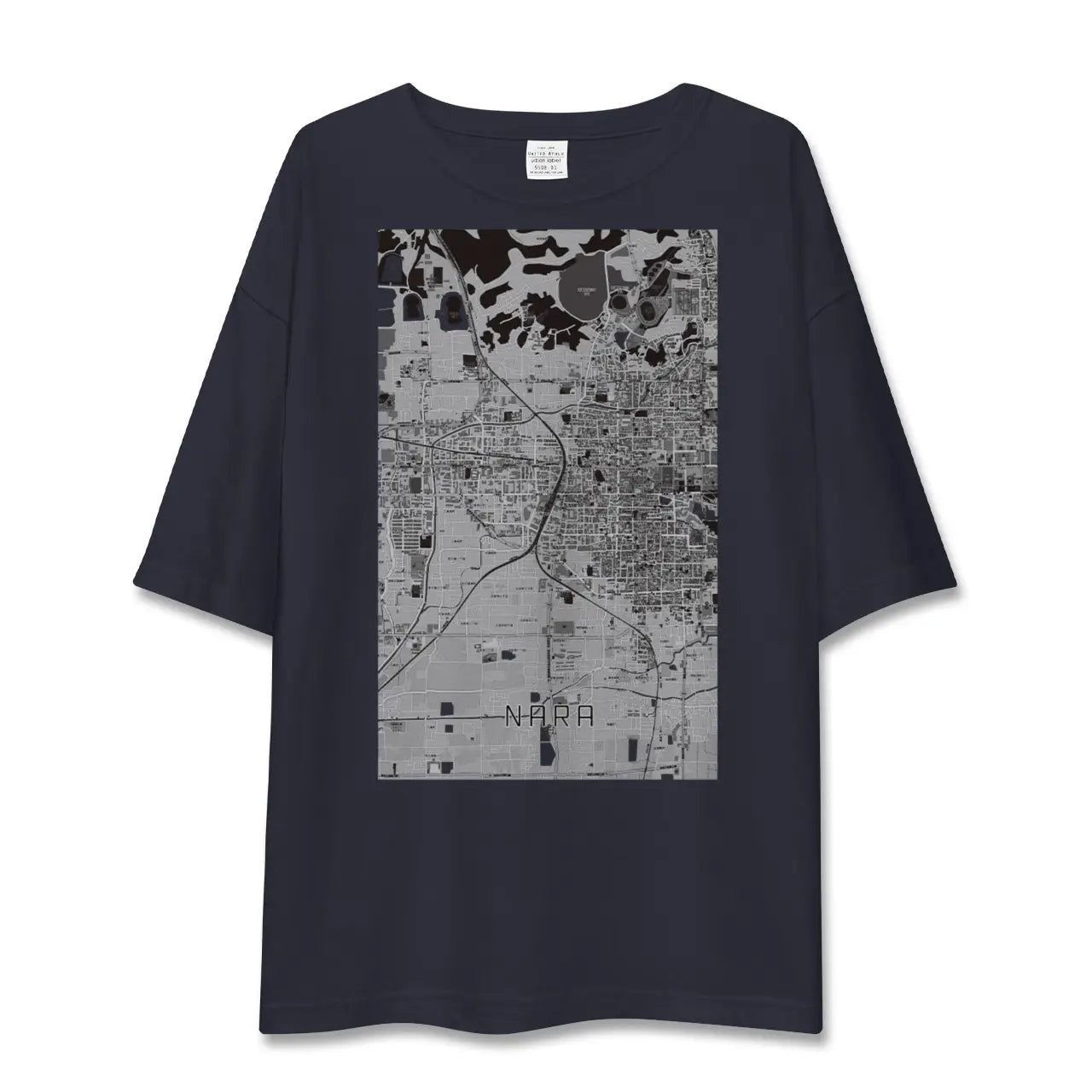 【奈良2(奈良県)】地図柄ビッグシルエットTシャツ