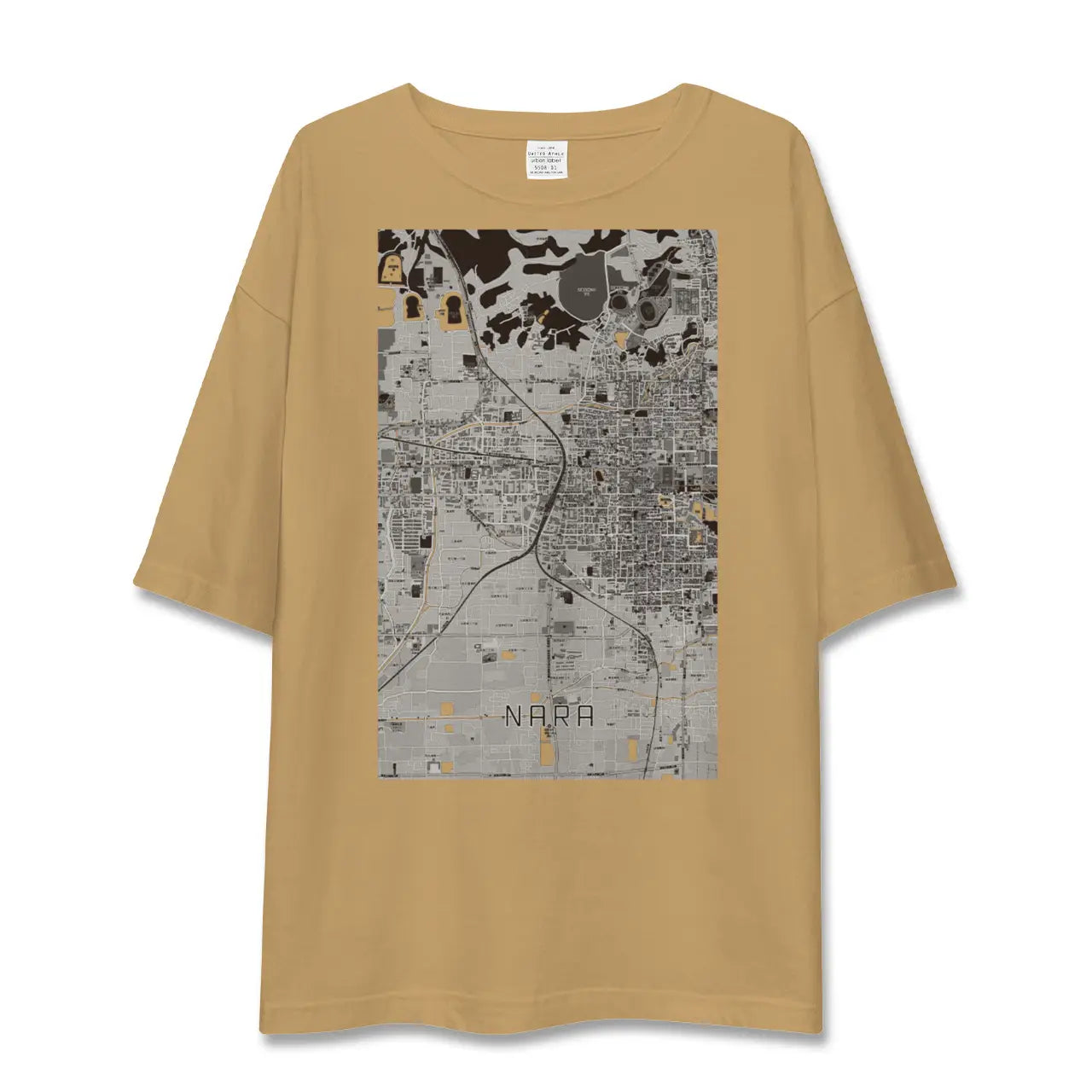 【奈良2(奈良県)】地図柄ビッグシルエットTシャツ