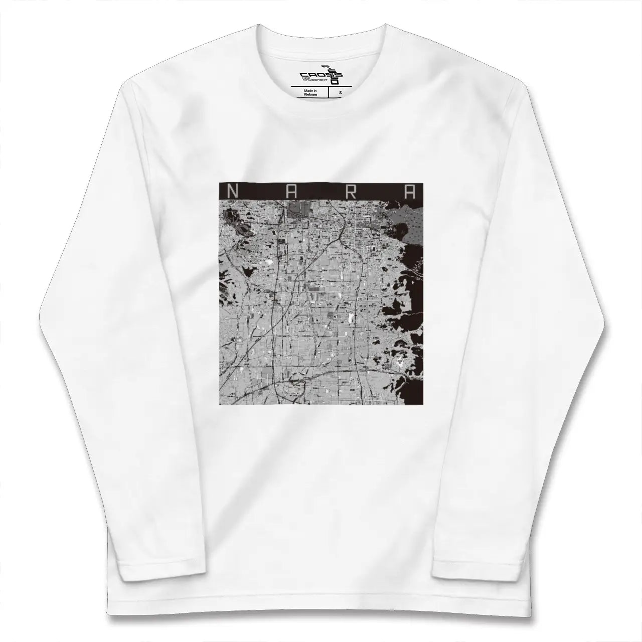【奈良(奈良県)】地図柄ロングスリーブTシャツ
