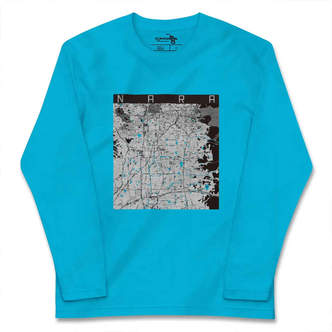 【奈良(奈良県)】地図柄ロングスリーブTシャツ