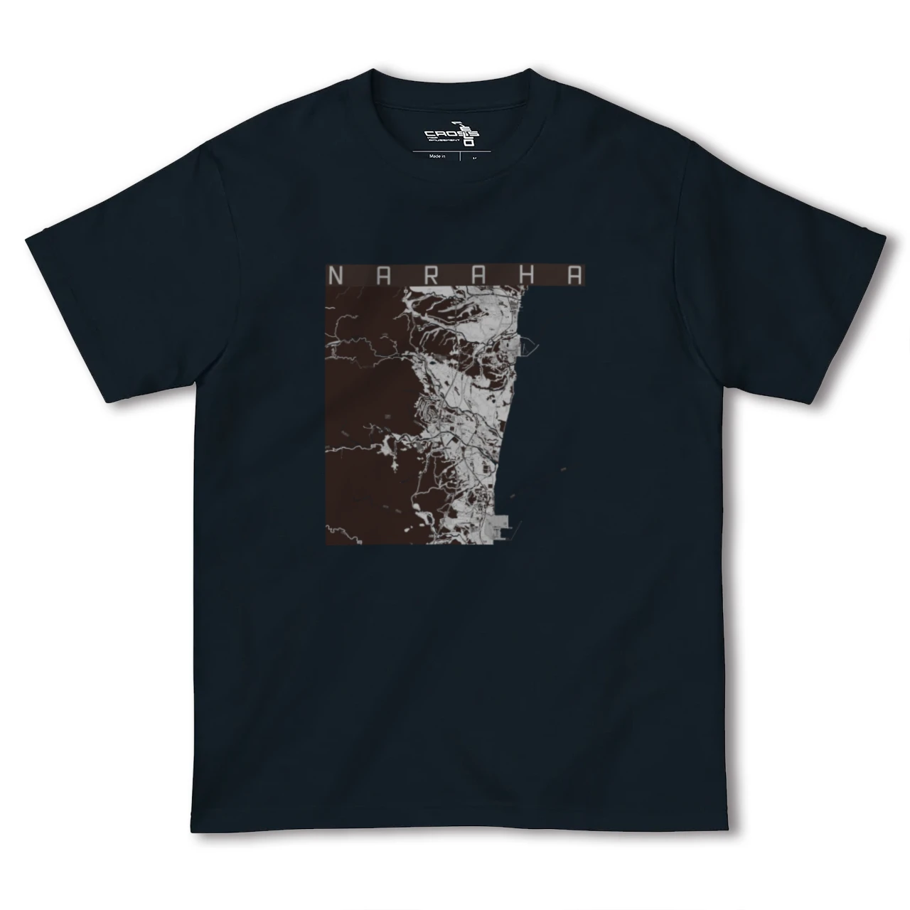 【楢葉(福島県)】地図柄ヘビーウェイトTシャツ