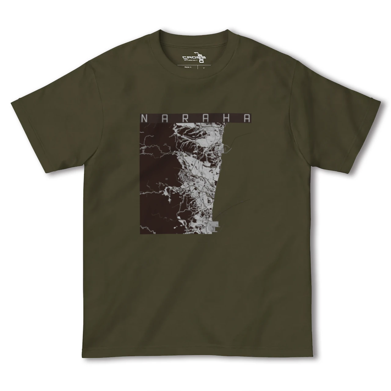 【楢葉(福島県)】地図柄ヘビーウェイトTシャツ