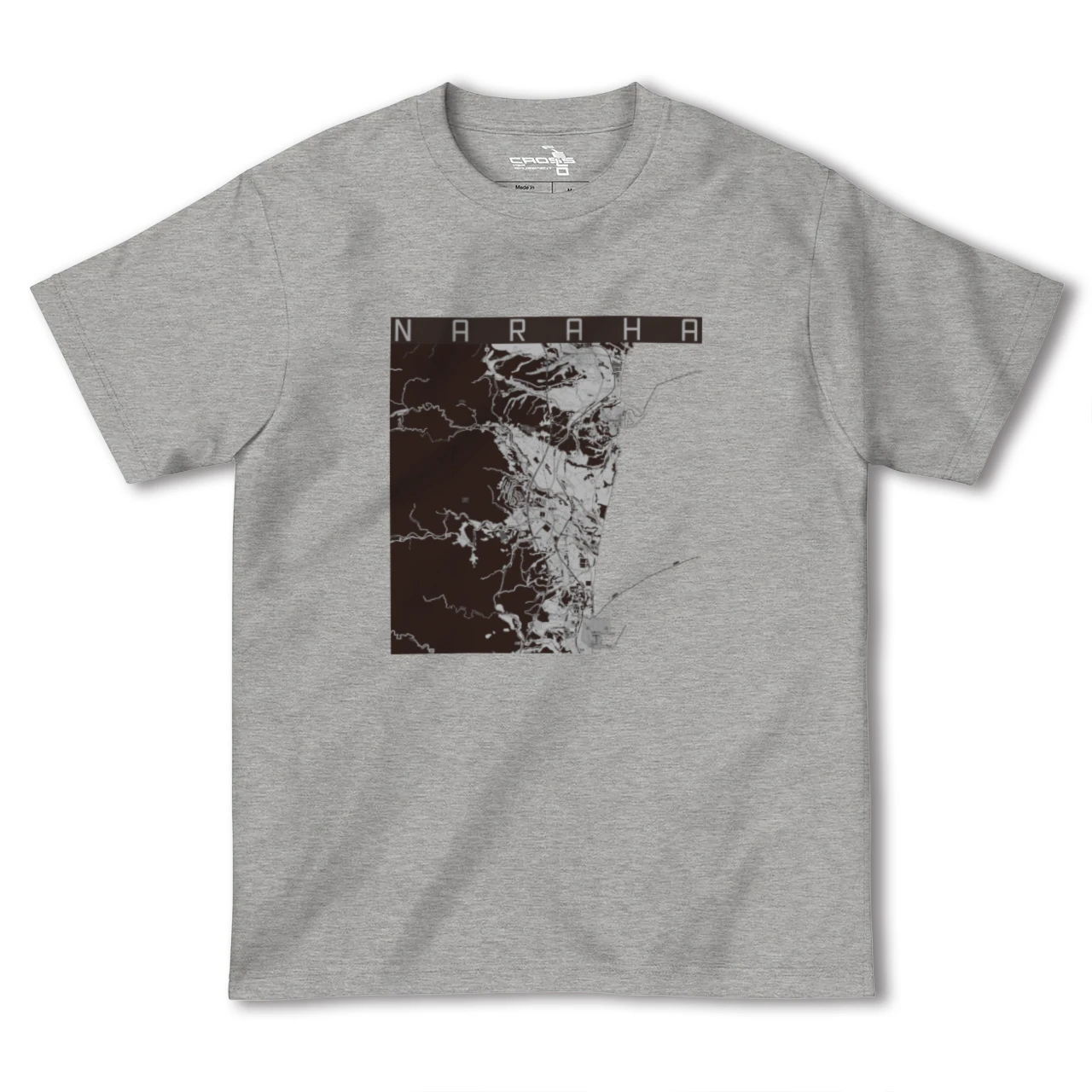 【楢葉(福島県)】地図柄ヘビーウェイトTシャツ