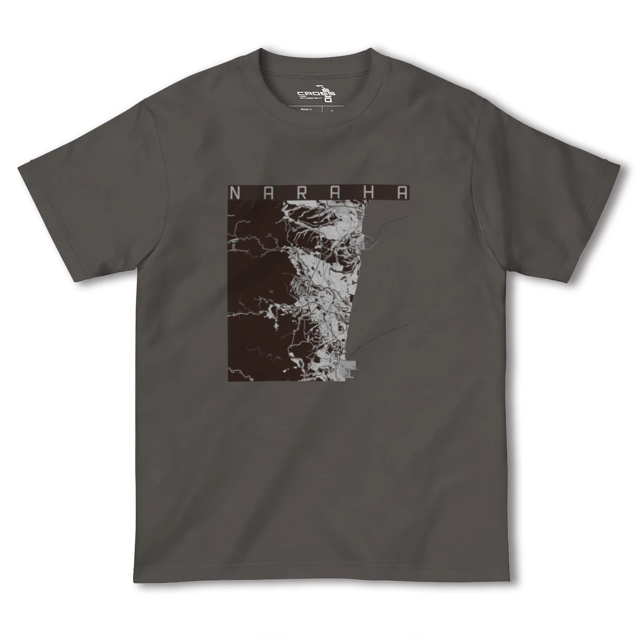 【楢葉(福島県)】地図柄ヘビーウェイトTシャツ
