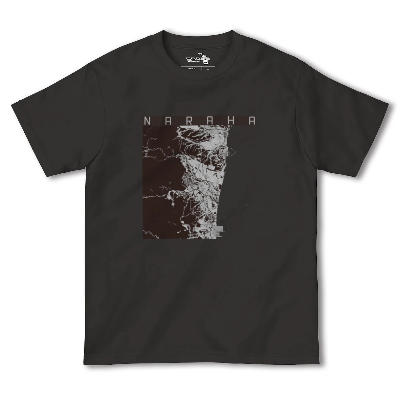 【楢葉(福島県)】地図柄ヘビーウェイトTシャツ