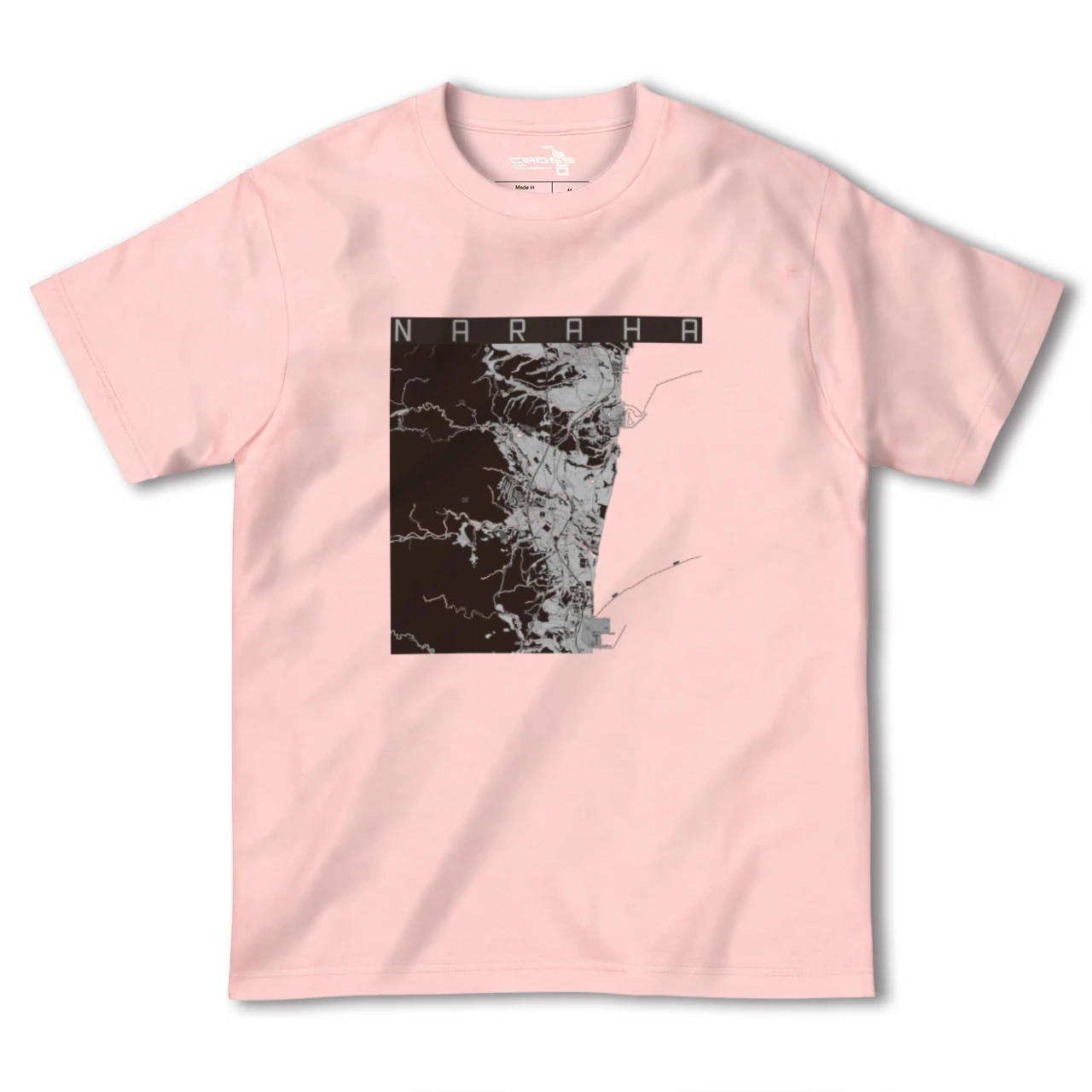 【楢葉(福島県)】地図柄ヘビーウェイトTシャツ