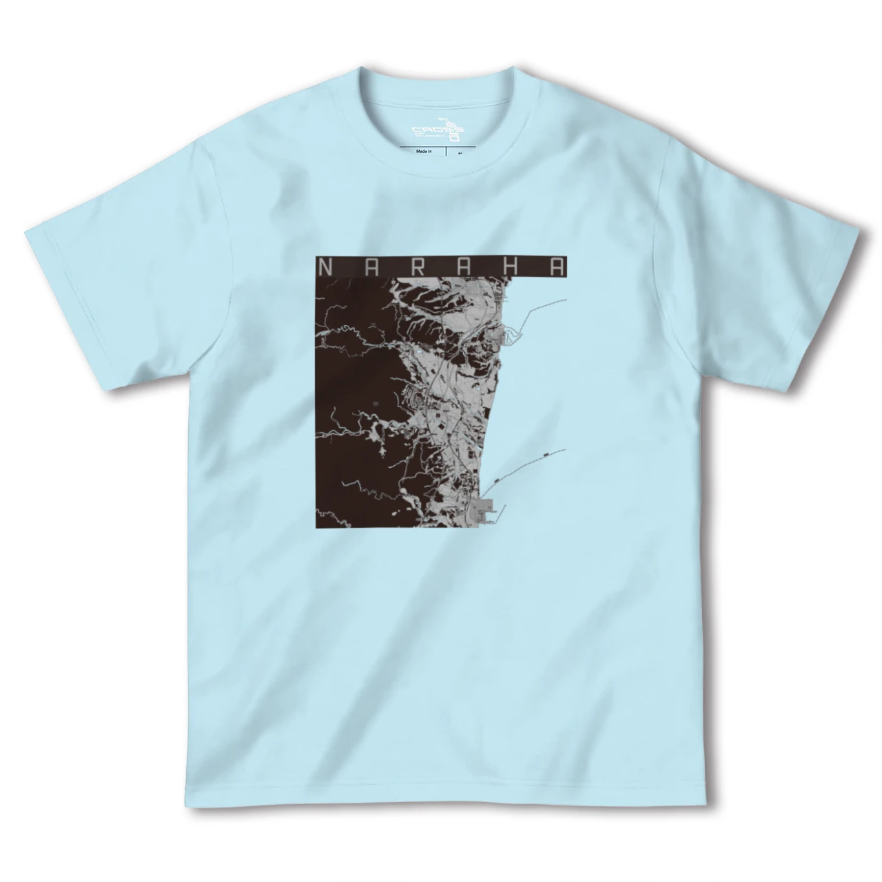 【楢葉(福島県)】地図柄ヘビーウェイトTシャツ